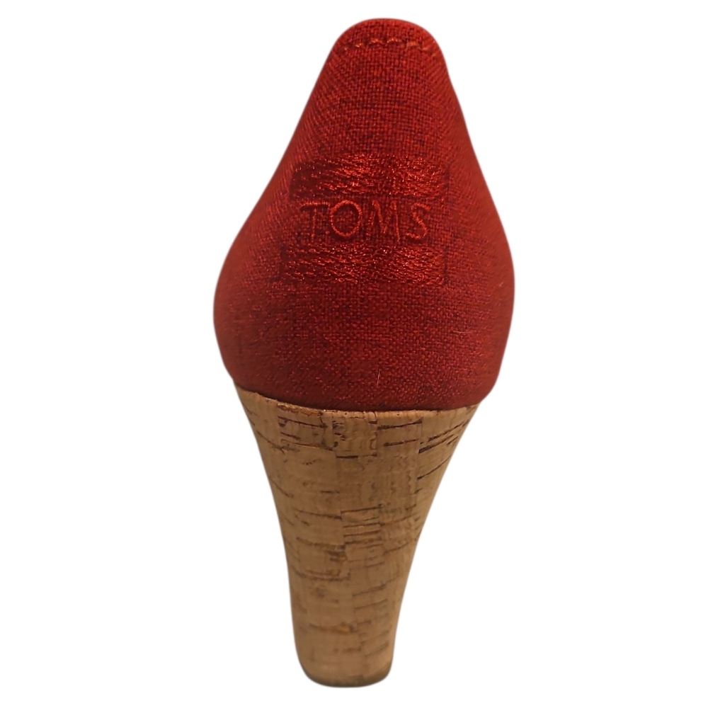 Toms Red Wedge Women's Shoes - Picture 6 of 10